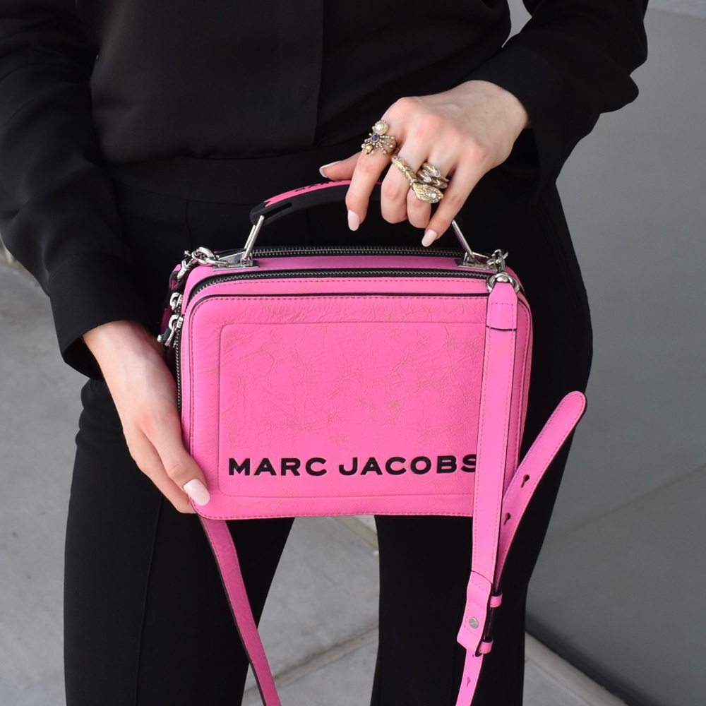 Hot Pink Marc Jacobs Handbag/Cross-Body with Double Zipper